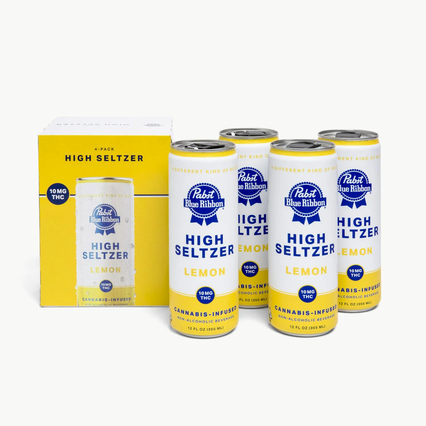 PABST BLUE RIBBON - Pabst Blue Ribbon - Edibles - High Lemon - 10mg - 4 Pack Main Image