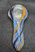 Humboldt Studios - Clear Striped Spoon Pipe