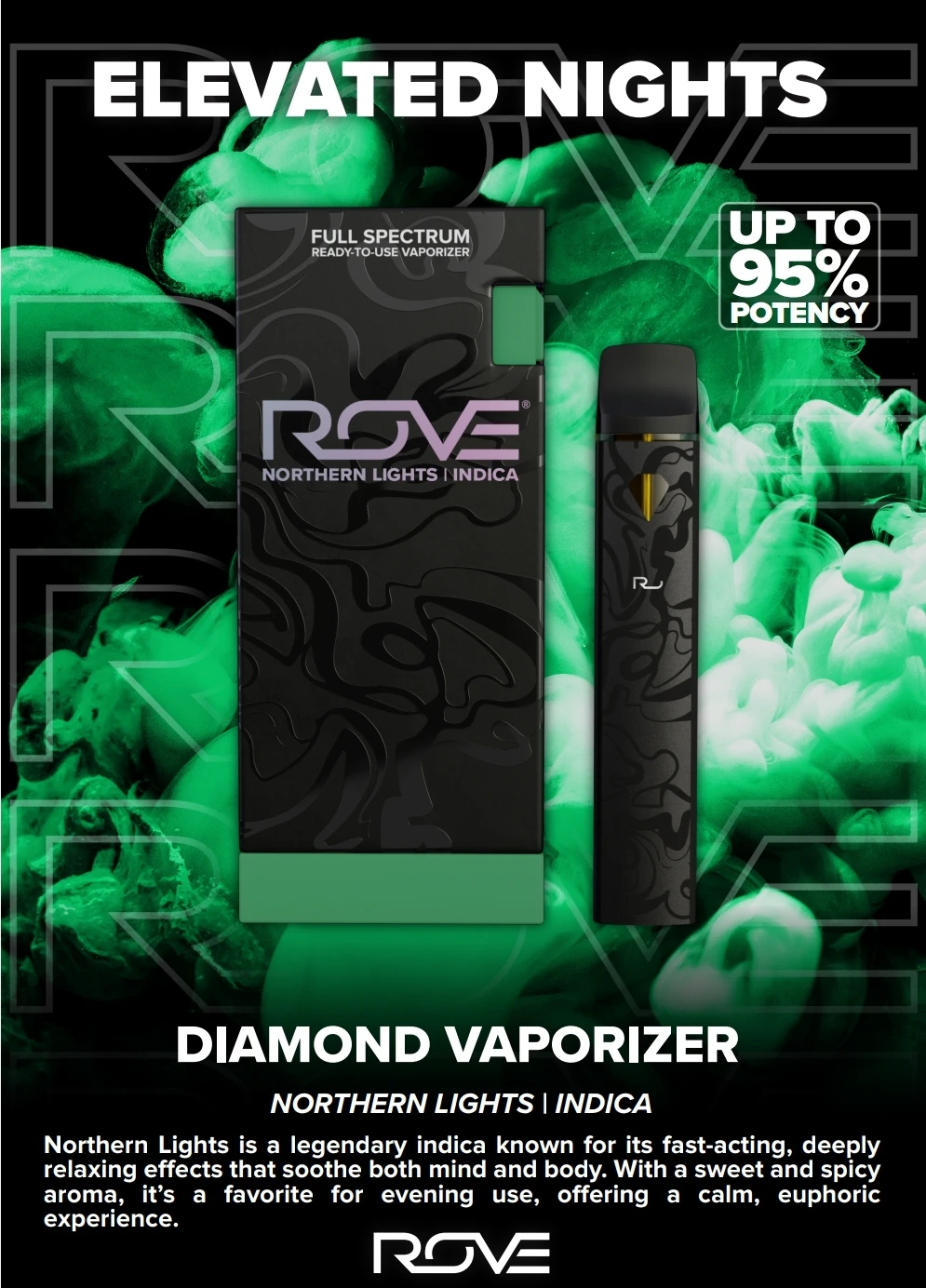 ROVE - Rove | Ready-To-Use Live Resin Diamond Vaporizer | Northern Lights - I | 1.0g Main Image
