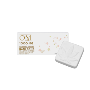 OM Living - 1000mg Extra Strength "Fragrance Free" Bath Bomb - OM Living
