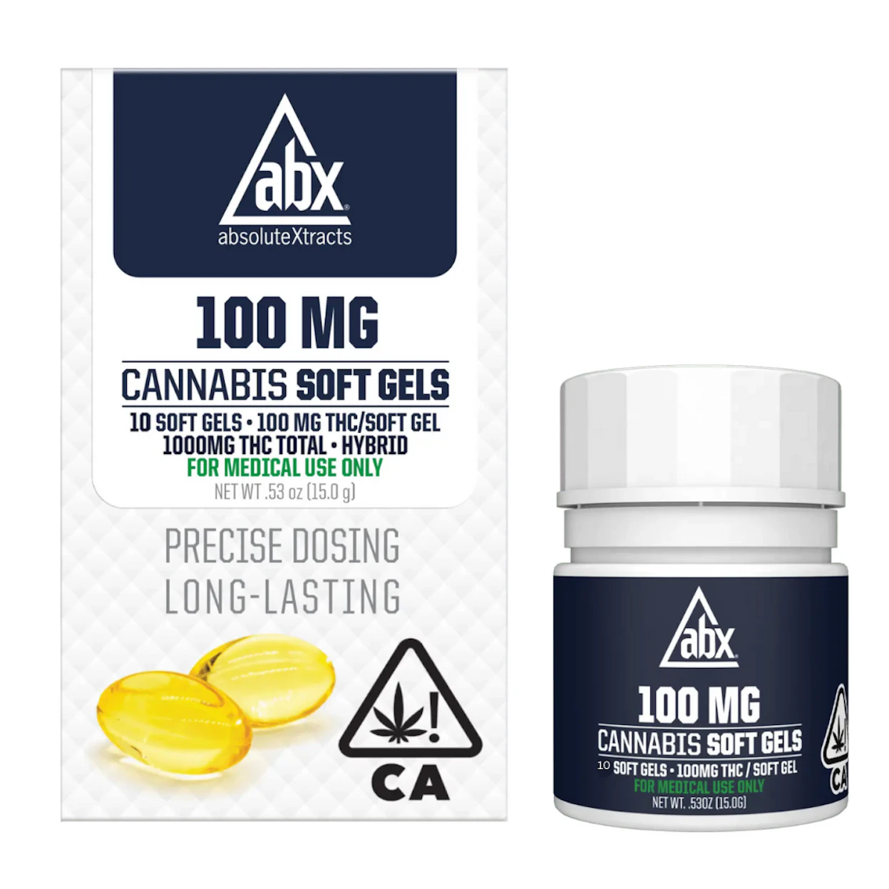 1000mg THC Soft Gel Capsules (100mg - 10 pack) - ABX - Sa...