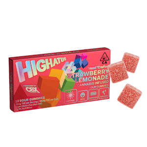 Highatus - 100mg Strawberry Lemonade Sour Gummies (10mg - 10 pack) - Highatus
