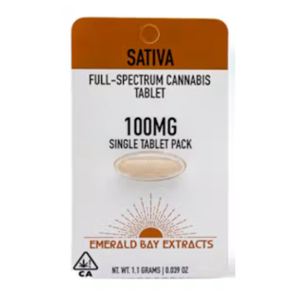 100mg THC Sativa Super Lemon Haze Single Tablet - Emerald Bay Extracts picture