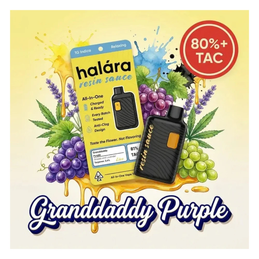 Halara - 1g Granddaddy Purple Live Resin (Ready-to-Use) - Halara Main Image