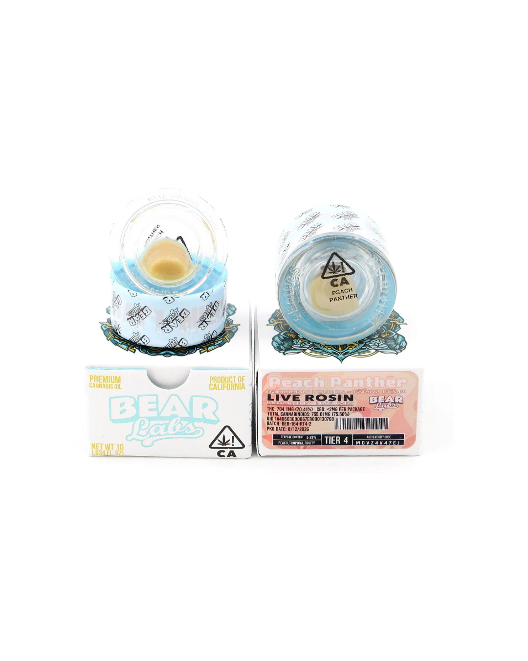 Bear Labs - 1g Peach Panther (Tier 4) Rosin - Bear Labs Main Image