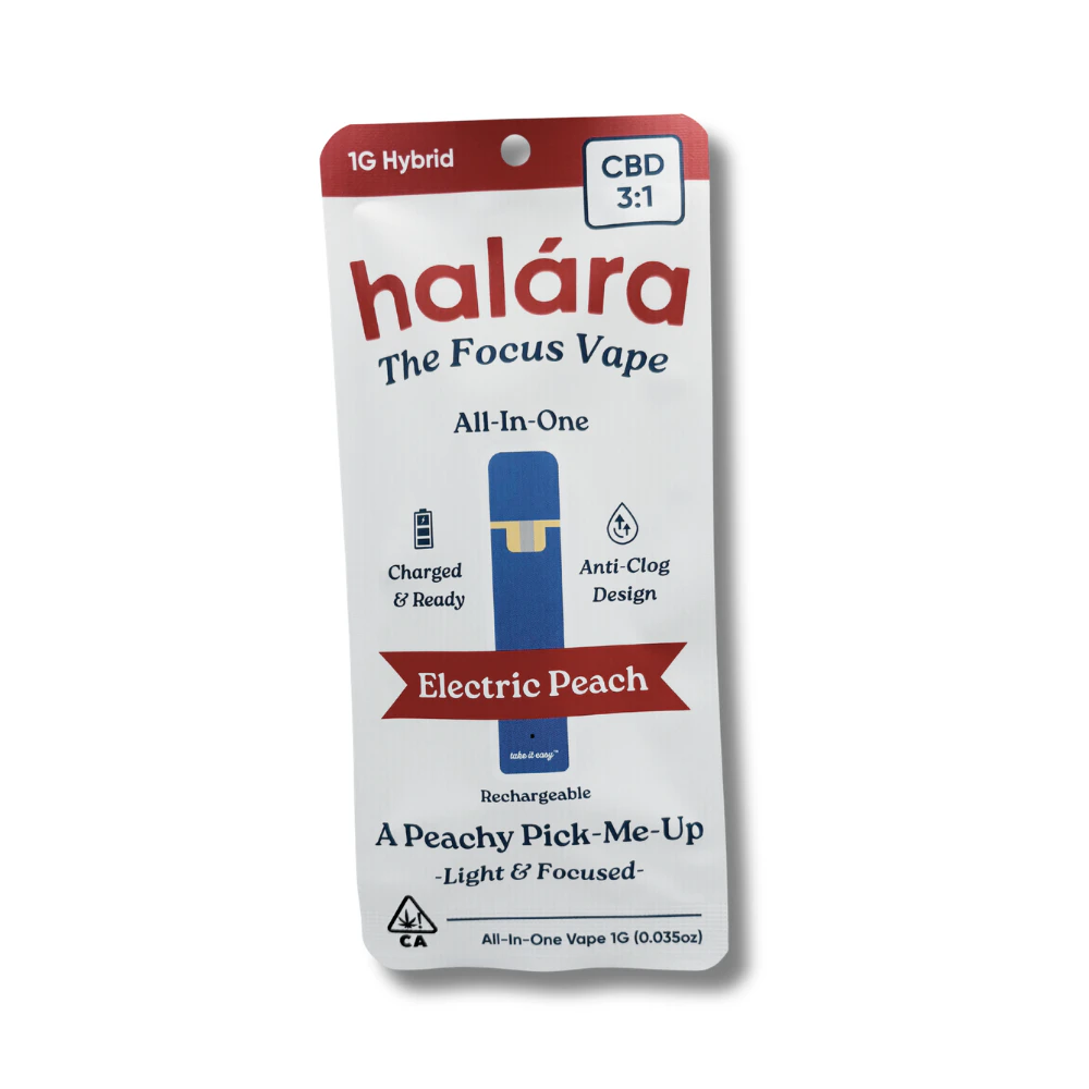 Halara - 1g CBD:THC 3:1 Electric Peach (Ready-to-Use) - Halara Main Image