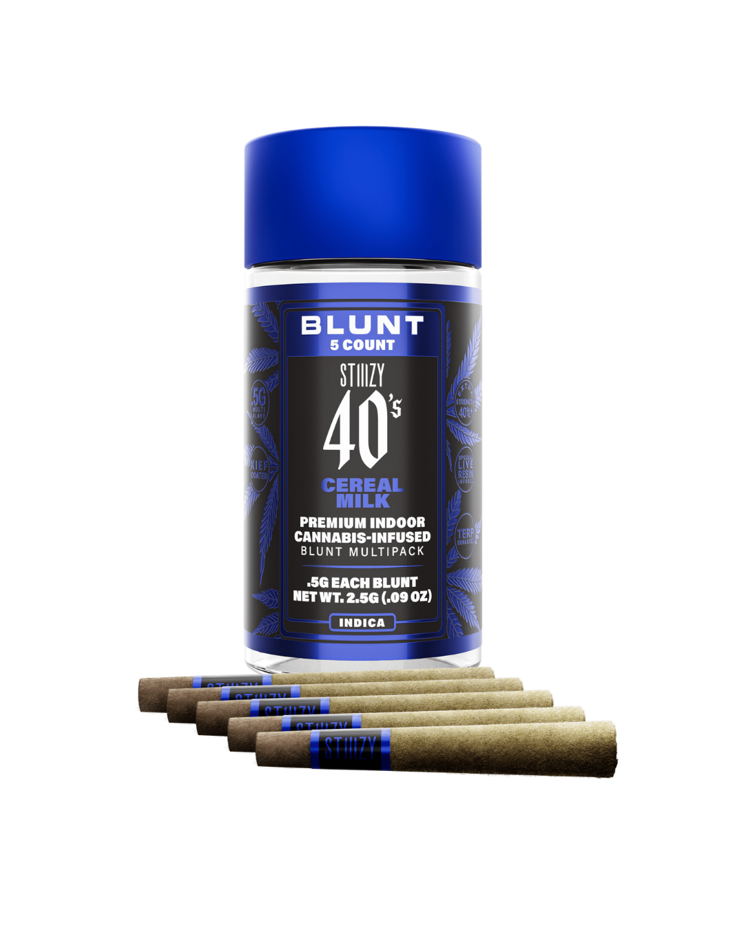 2.5g Cereal Milk Infused 40's Mini Blunts (.5g - 5 pack) - STIIIZY picture