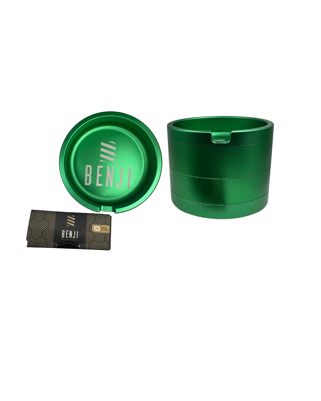 Benji - 4 Tier Grinder & Ash Tray - Green picture