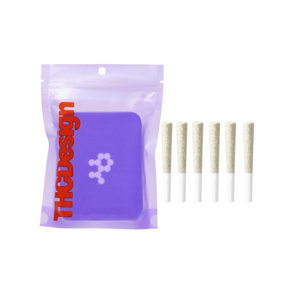3.5g Blueberry Sugar (Indoor) Pre-Roll Pack (.58g - 6 pack) - THC Designs picture