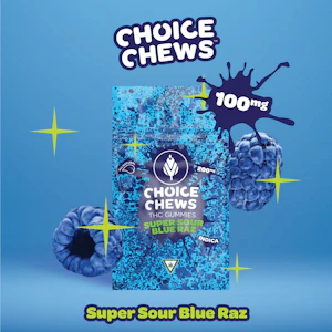 CHOICE - Choice Chews - Super Sour Blue Raz - 100MG