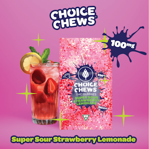 CHOICE - Choice Chews - Sour Strawberry Lemonade -  100MG