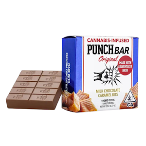 Punch Edibles & Extracts - 100mg Milk Chocolate Caramel Bits Bar - Punch Bar