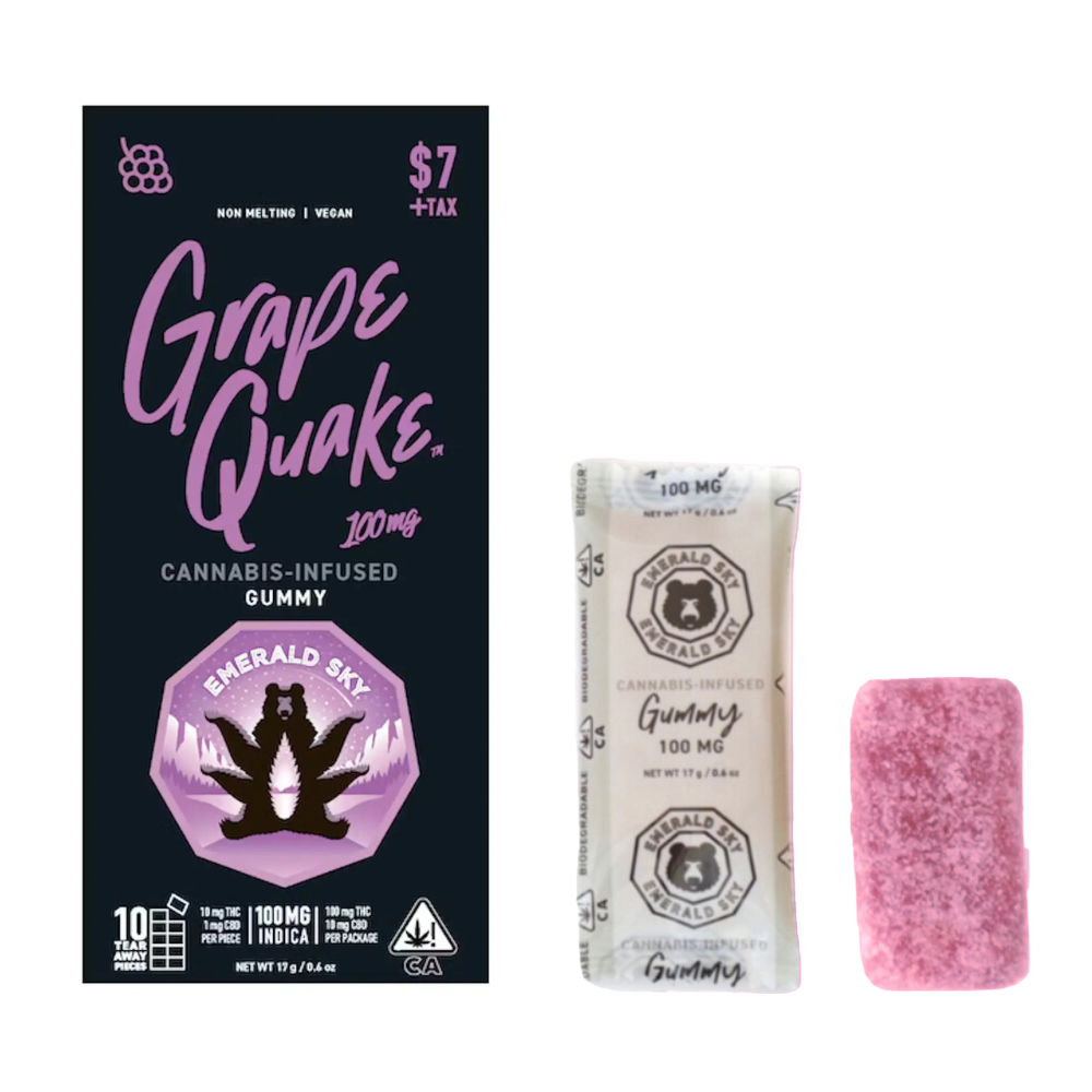 *xclusive* 100mg Grape Quake Gummy - Emerald Sky picture