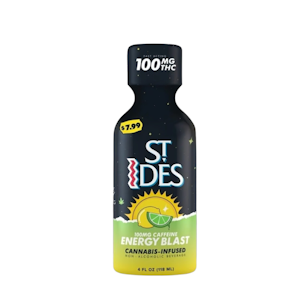 ST.IDES - 100mg THC Lemon Lime Energy Blast with Caffeine 4oz - St. Ides