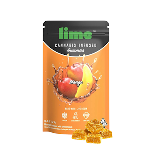 Lime Brand - 100mg Mango Live Resin Gummies (10mg - 10 pack) - Lime