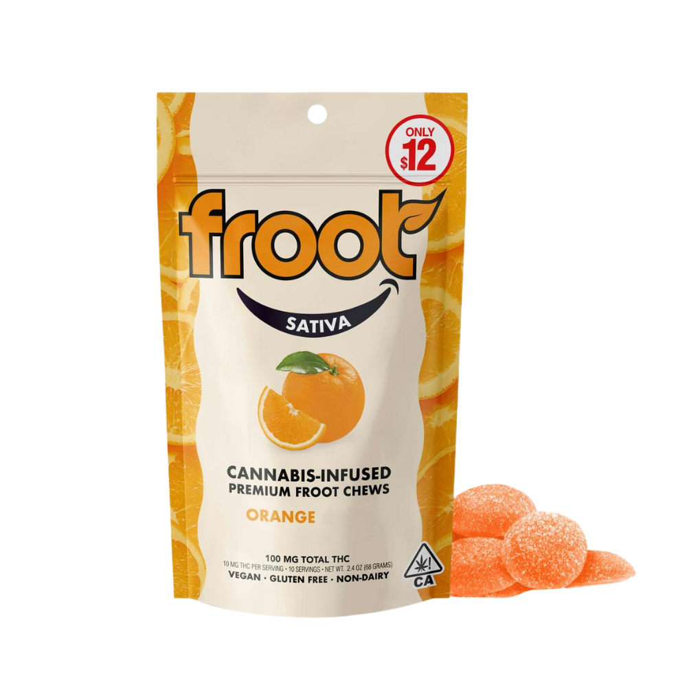 100mg THC Orange Tangie Gummies (10mg - 10 pack) - Froot picture