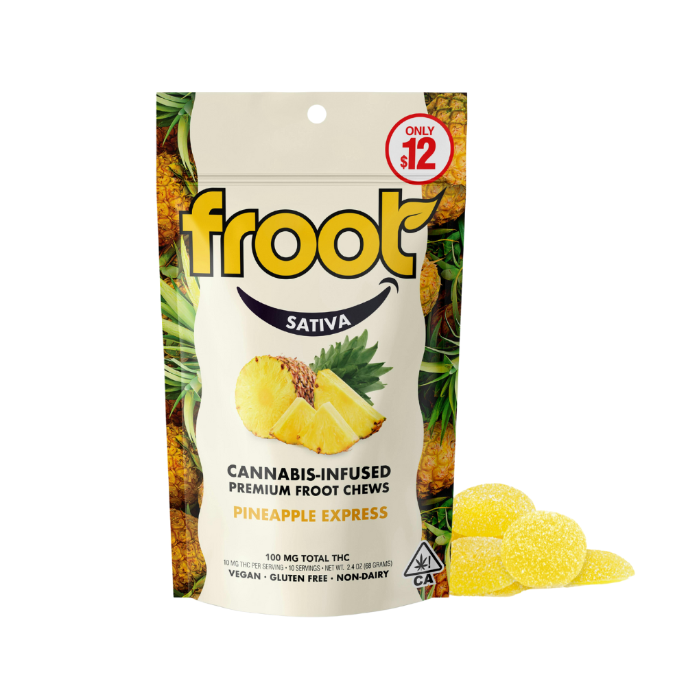 100mg THC Pineapple Express Gummies (10mg - 10 pack) - Froot picture