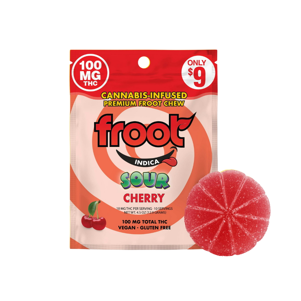 100mg THC Sour Cherry Gummy - Froot picture