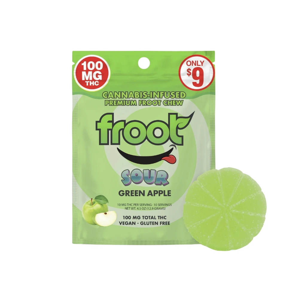 Froot - 100mg THC Sour Green Apple Gummy - Froot Main Image