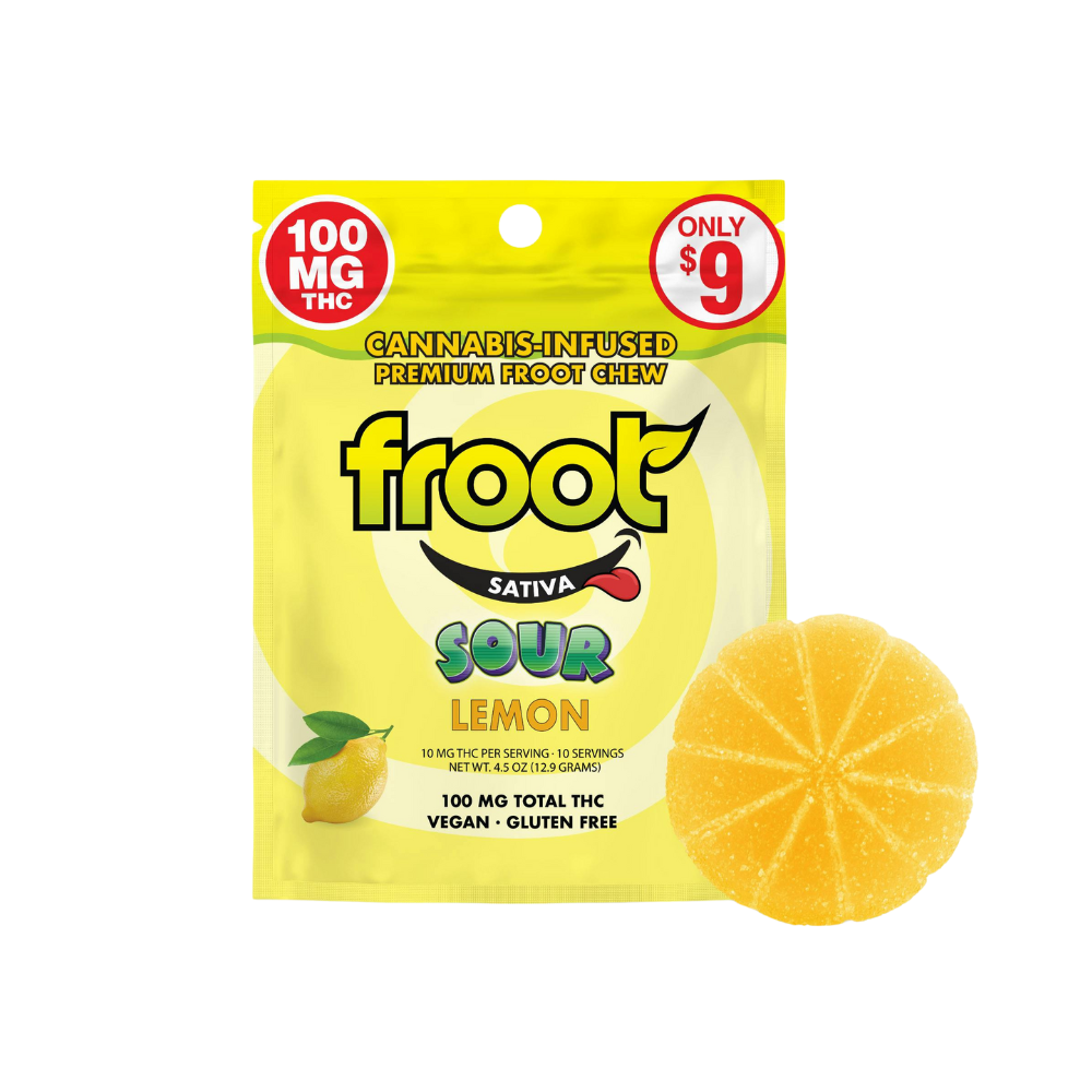 100mg THC Sour Lemon Gummy - Froot picture