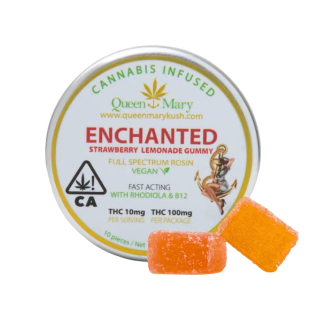 100mg Strawberry Lemonade Gummies (10mg - 10 pack) - Queen Mary picture