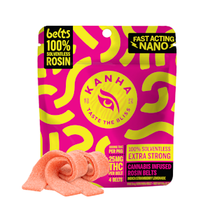 Kanha Edibles - 100mg Strawberry Lemonade Rosin Belts (25mg - 4 pack) - Kanha