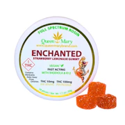 100mg Enchanted Strawberry Lemonade Rosin Gummies (10mg - 10 pack) - Queen Mary
