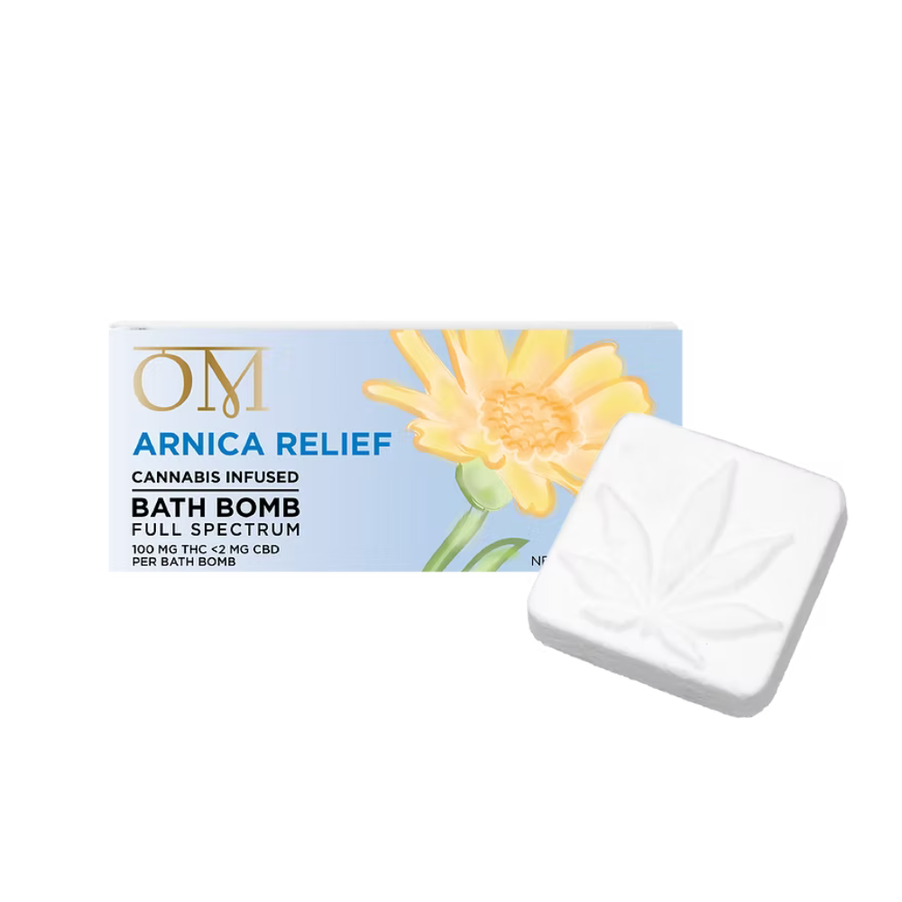 100mg THC Arnica Relief Bath Bomb - OM Living picture