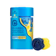 100mg THC Blueberry & Banana Live Rosin Gummies (5 - 10mg Indica Blueberry, 5 - 10mg Sativa Banana) - Cookies