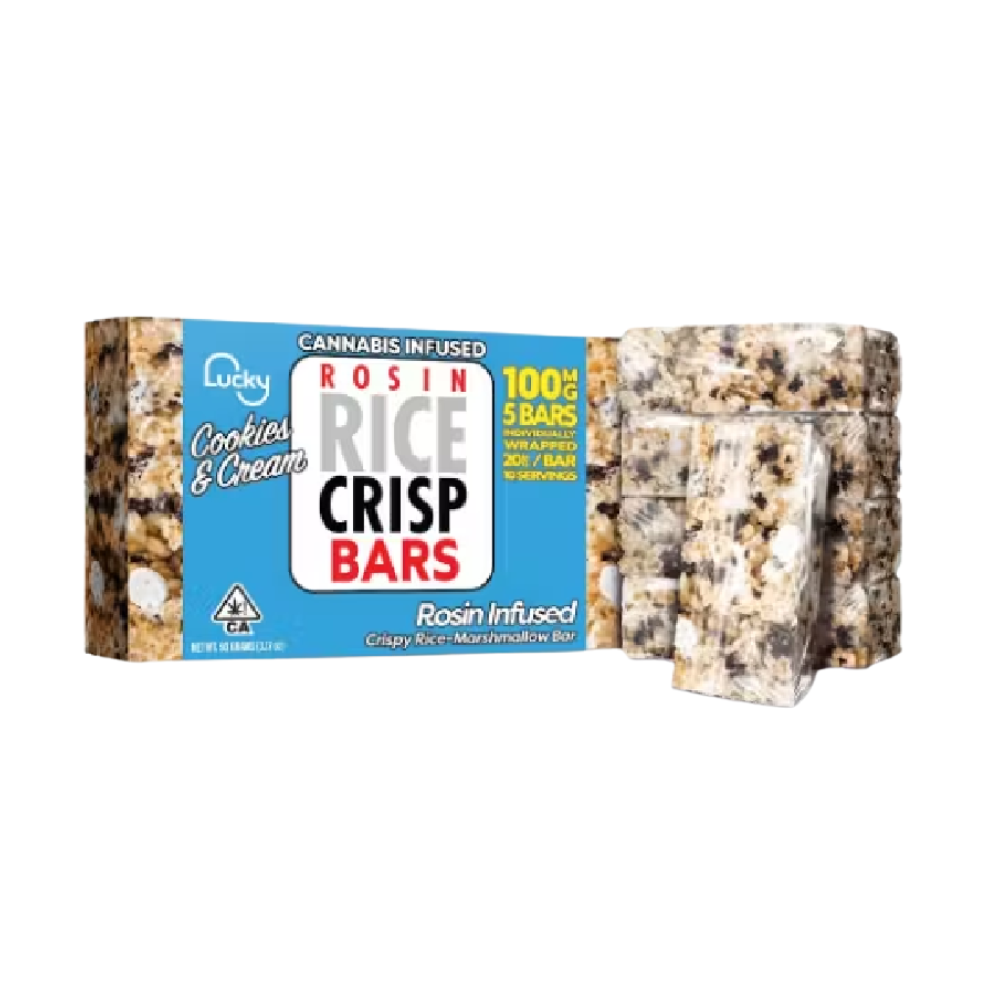 100mg THC Cookie & Cream Crispy Rice Bar - Lucky picture