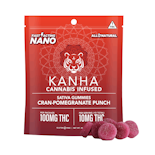 100mg THC NANO Cran-Pomegranate Sativa Gummies (5mg - 20 pack) - Kanha