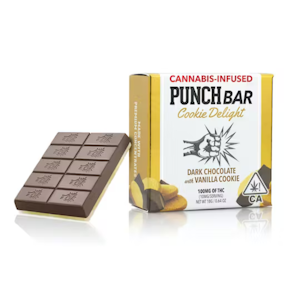 Punch Edibles & Extracts - 100mg THC Dark Chocolate w/ Vanilla Cookie Delight - Punch Bar