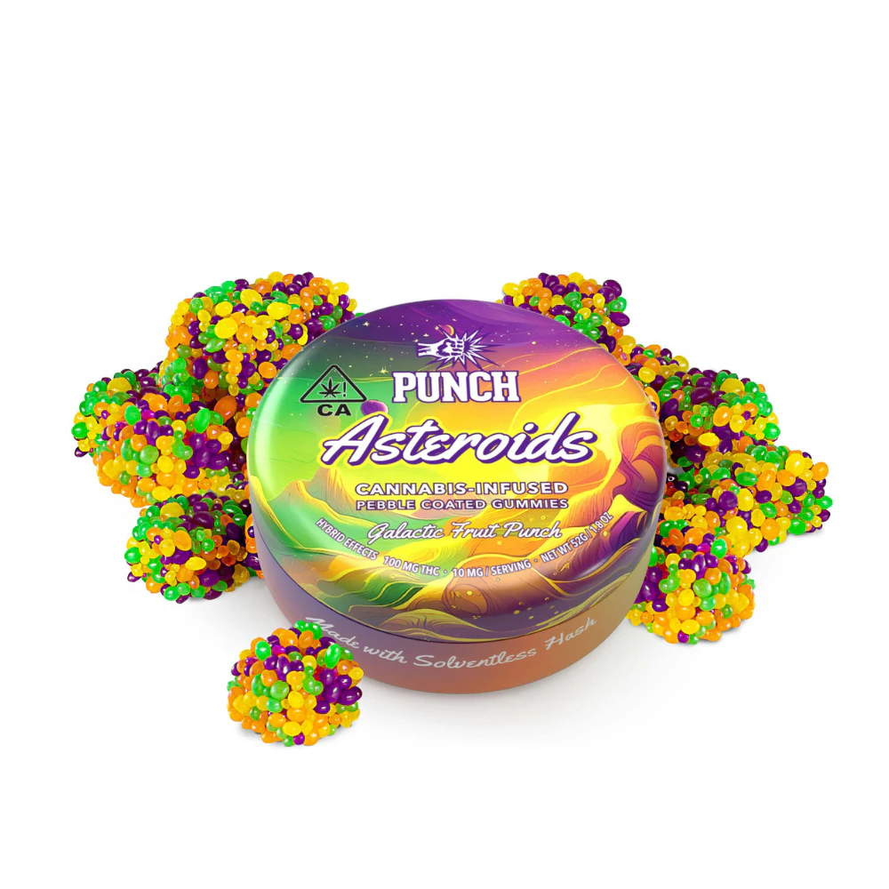 Punch Edibles & Extracts - 100mg THC Galactic Fruit Punch Solventless Hash Asteroids (10mg - 10 pack) - Punch Edibles Main Image
