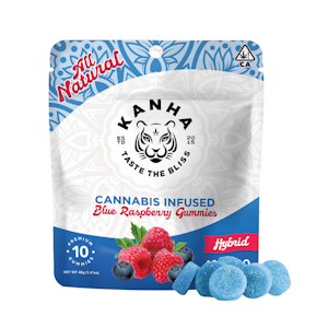 Kanha Edibles - 100mg THC Hybrid Blue Raspberry Gummies (10mg - 10 pack) - Kanha