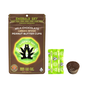 Emerald Sky - 100mg THC Hybrid Peanut Butter Cups (10mg - 10 pack) - Emerald Sky