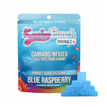 100mg THC Hybrid Sugar Free Blue Raspberry Originals Gummies (10mg - 10 Pack) - Kushy Punch