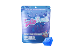 100mg THC Indica Blueberry Individual Gummies (10mg - 10 Pack) - Kushy Punch