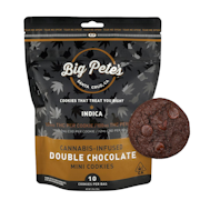 100mg THC Indica Double Chocolate Chip Cookies (10mg - 10 pack) - Big Pete's