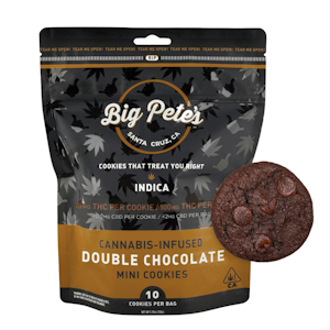 BIG PETE'S TREATS - 100mg THC Indica Double Chocolate Chip Cookies (10mg - 10 pack) - Big Pete's