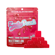 100mg THC Indica Watermelon Individual Gummies (10mg - 10 Pack) - Kushy Punch