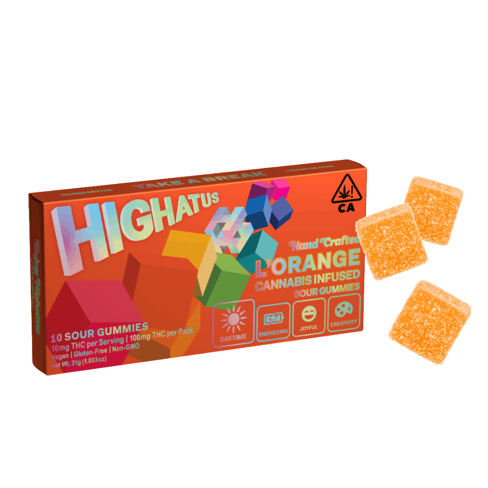 100mg THC L'Orange Sour Gummies (10mg - 10 pack) - Highatus picture