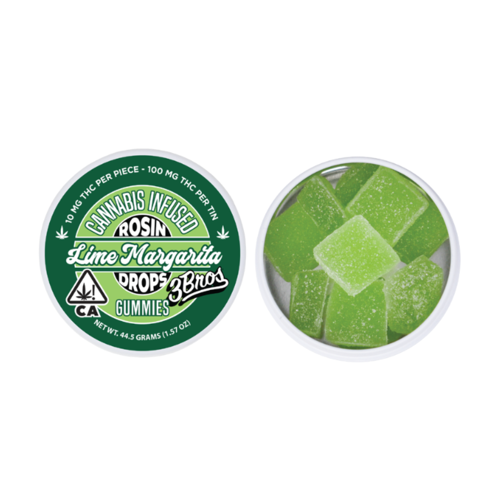 100mg THC Lime Margarita Rosin Gummies (10mg - 10 pack) - 3 Bros picture