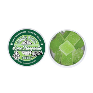 3 Bros Grow - 100mg THC Lime Margarita Rosin Gummies (10mg - 10 pack) - 3 Bros