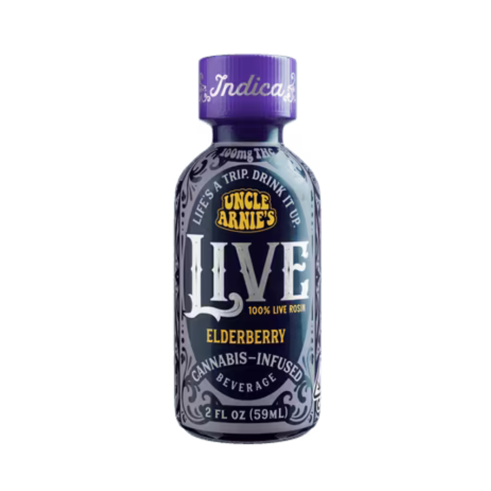 100mg THC Live Rosin Elderberry Shot 2oz - Uncle Arnie's picture