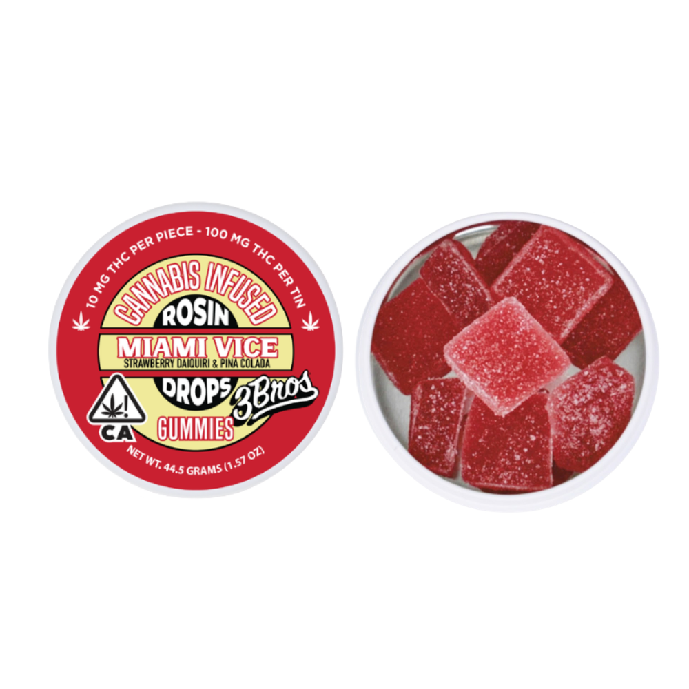 100mg THC Miami Vice Rosin Gummies (10mg - 10 pack) - 3 Bros picture