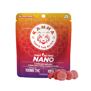 Kanha Edibles - 100mg THC NANO Hybrid Fruit Punch Fusion Gummies (10mg - 10 pack) - Kanha
