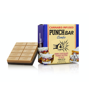 Punch Edibles & Extracts - 100mg THC Peanut Butter Jelly Dark Chocolate - Punch Bar