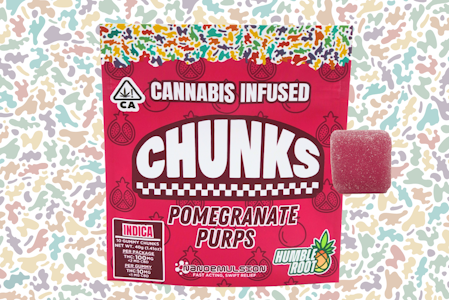 Humble Root - 100mg THC Pomegranate Purps Gummies (10mg - 10 pack) - Humble Root "CHUNKS"