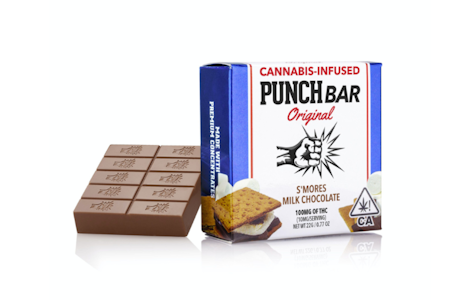 PUNCH EDIBLES & EXTRACTS - 100mg THC S'mores Milk Chocolate Bar - Punch Bar