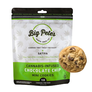 BIG PETE'S TREATS - 100mg THC Sativa Chocolate Chip Cookies (10mg - 10 pack) - Big Pete's
